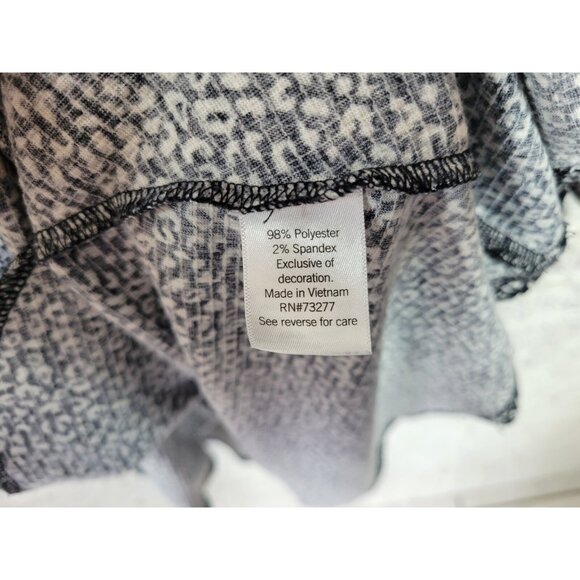 Nine West Womens Dress Extra Large Mini Fit Flare Black Animal Print ANI45E - Picture 10 of 11